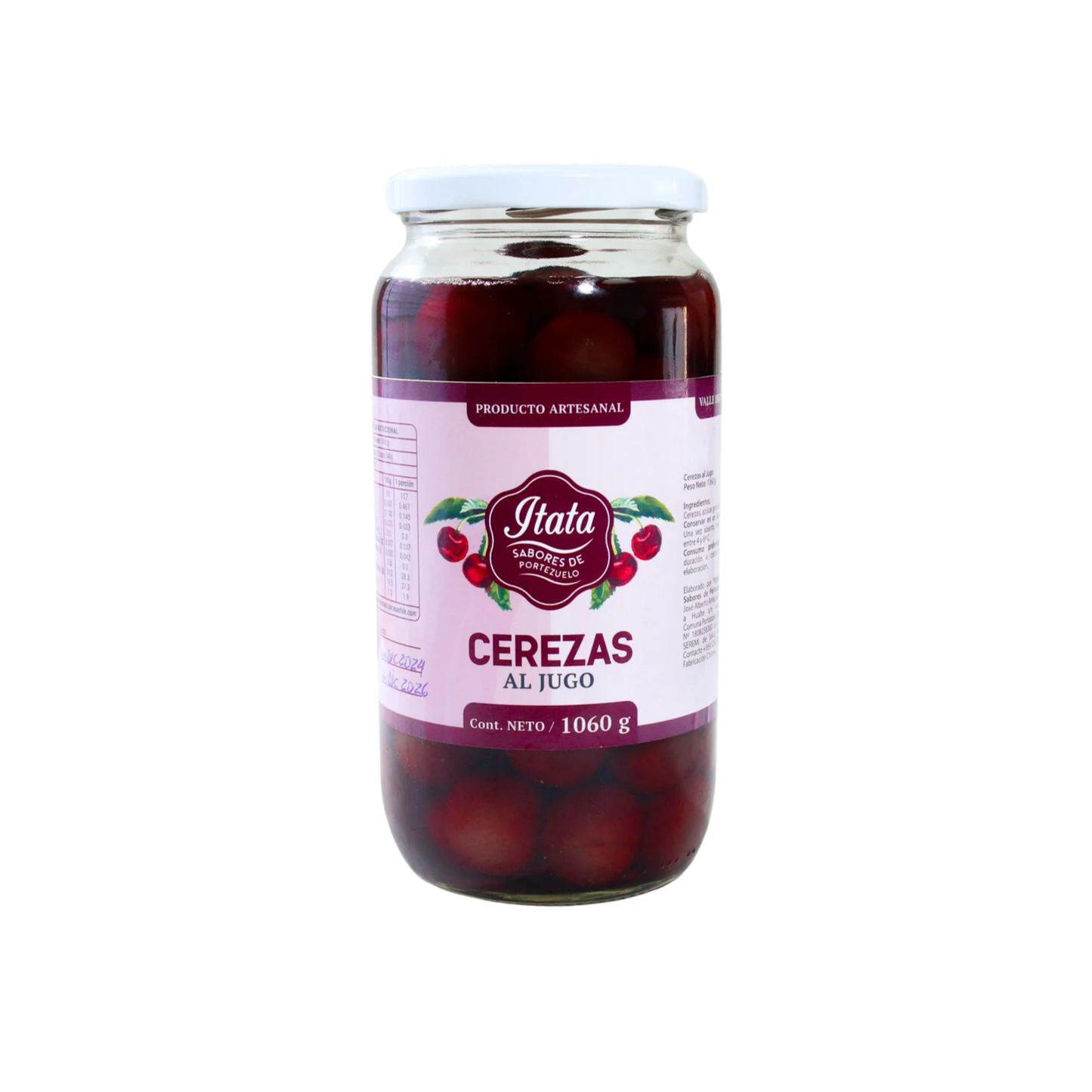 Cerezas al jugo - Itata Sabores de Portezuelo