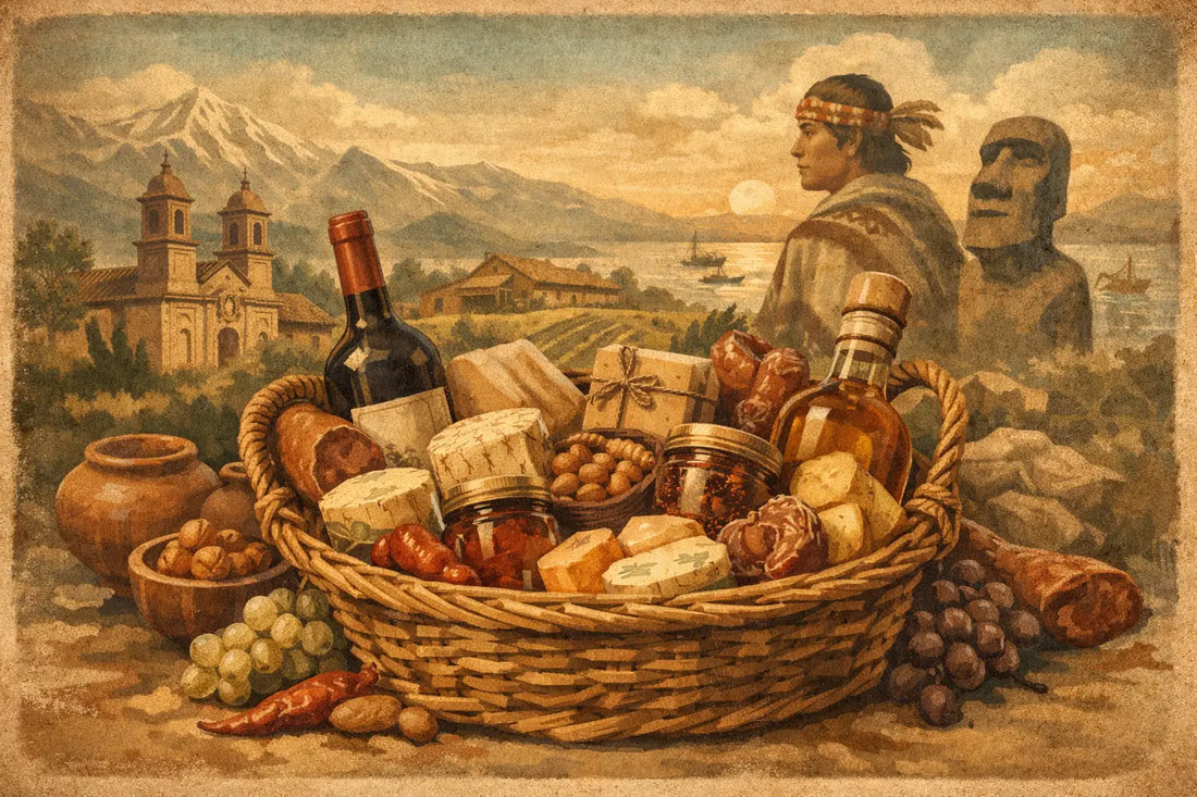 Canastas de regalo gourmet chilenas con historia