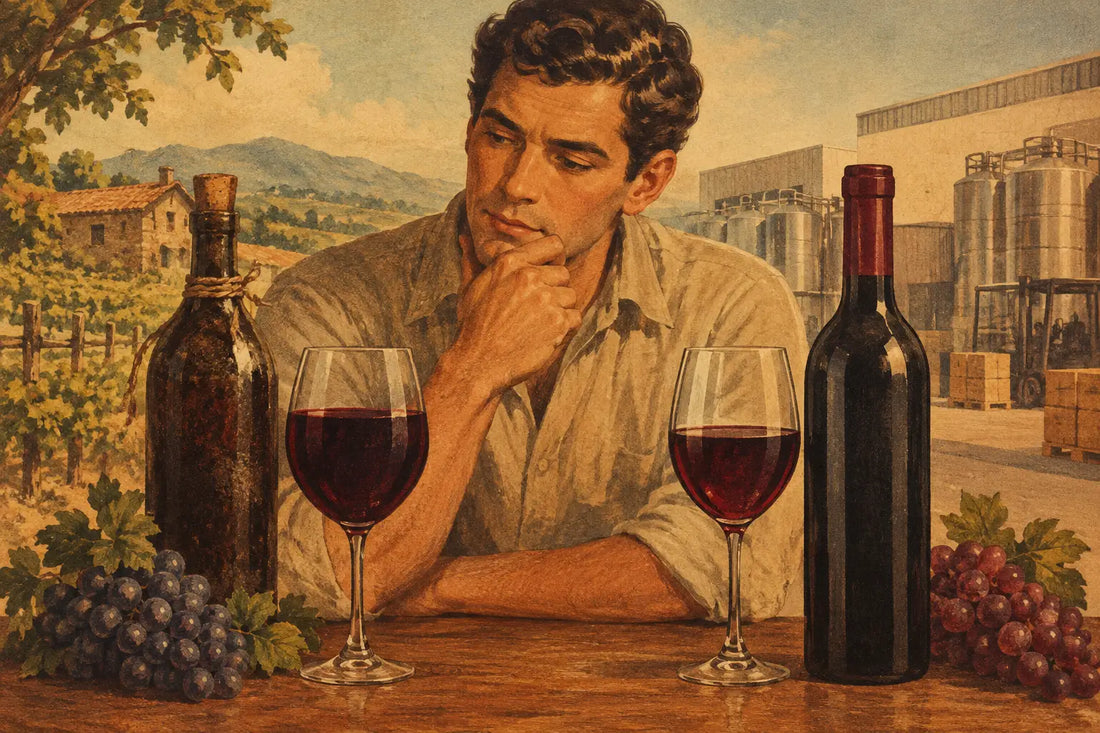 Vino campesino versus comercial: qué elegir