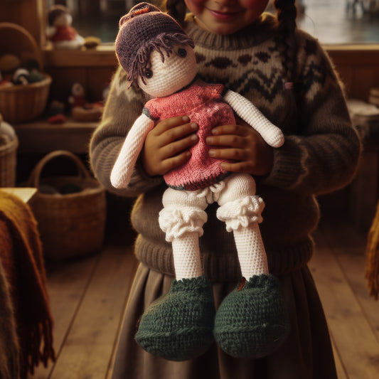 Muñeca de lana 60cm alto. Regalando Sueños
