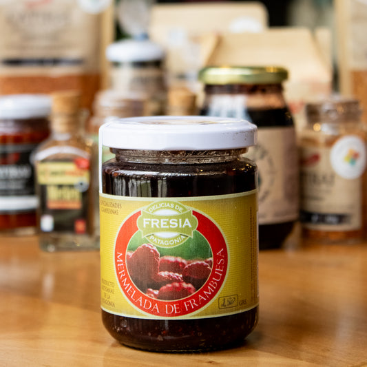 Mermelada de Frambuesa con azúcar Delicias de Fresia 250gr