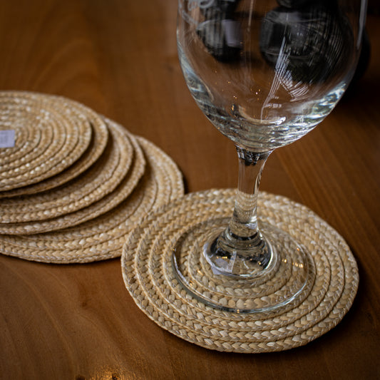 Posavasos Mimbre Beige, Unidad - Colchanderas La Quebrada Pachagua