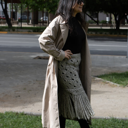 Pollera color Gris Claro WITRAL
