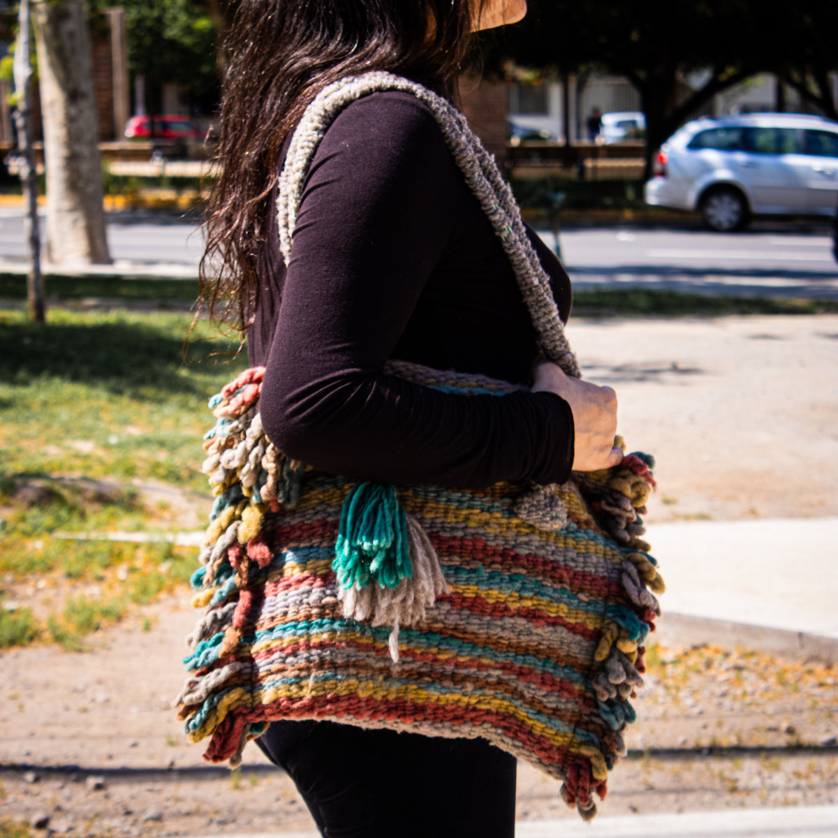 Bolso Multicolor fondo Café WITRAL