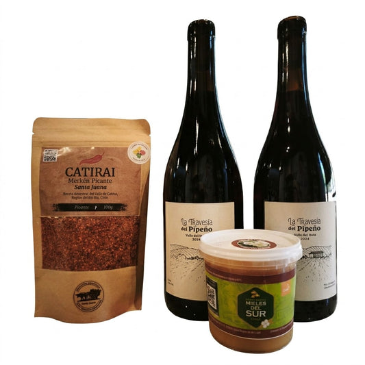 Pack Vinos Colaborativos La Travesía País-Miel de Ulmo-Merkén Picante.