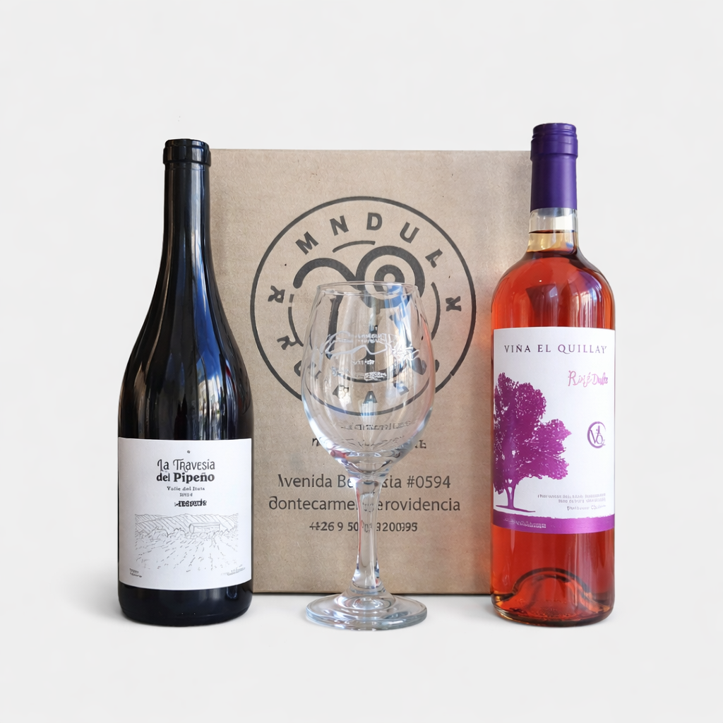 Packs La Travesía del Pipeño País+Copa+Rose (VQ)